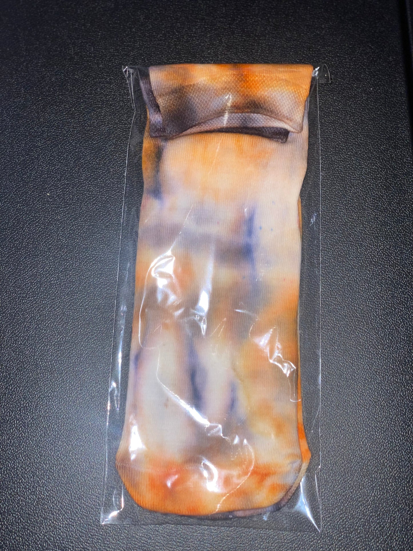 Orange/black socks