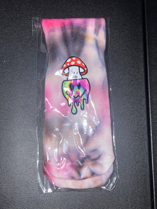 Pink/black socks