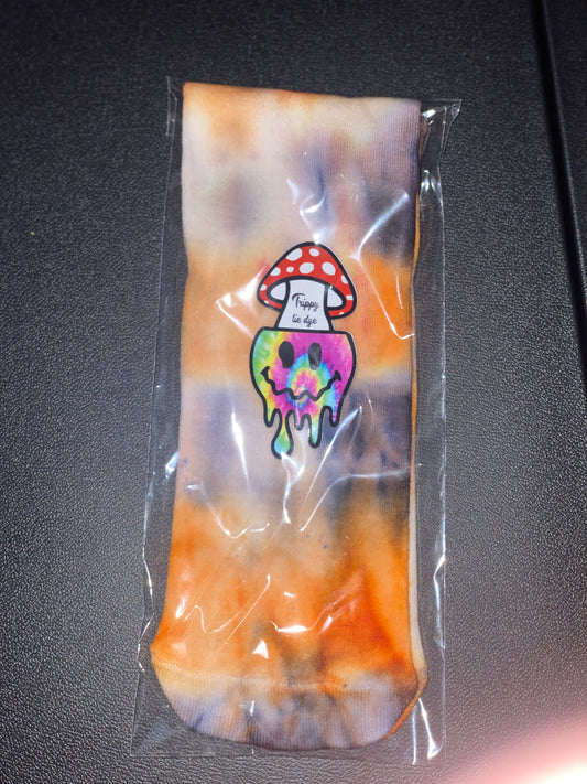 Orange/black socks